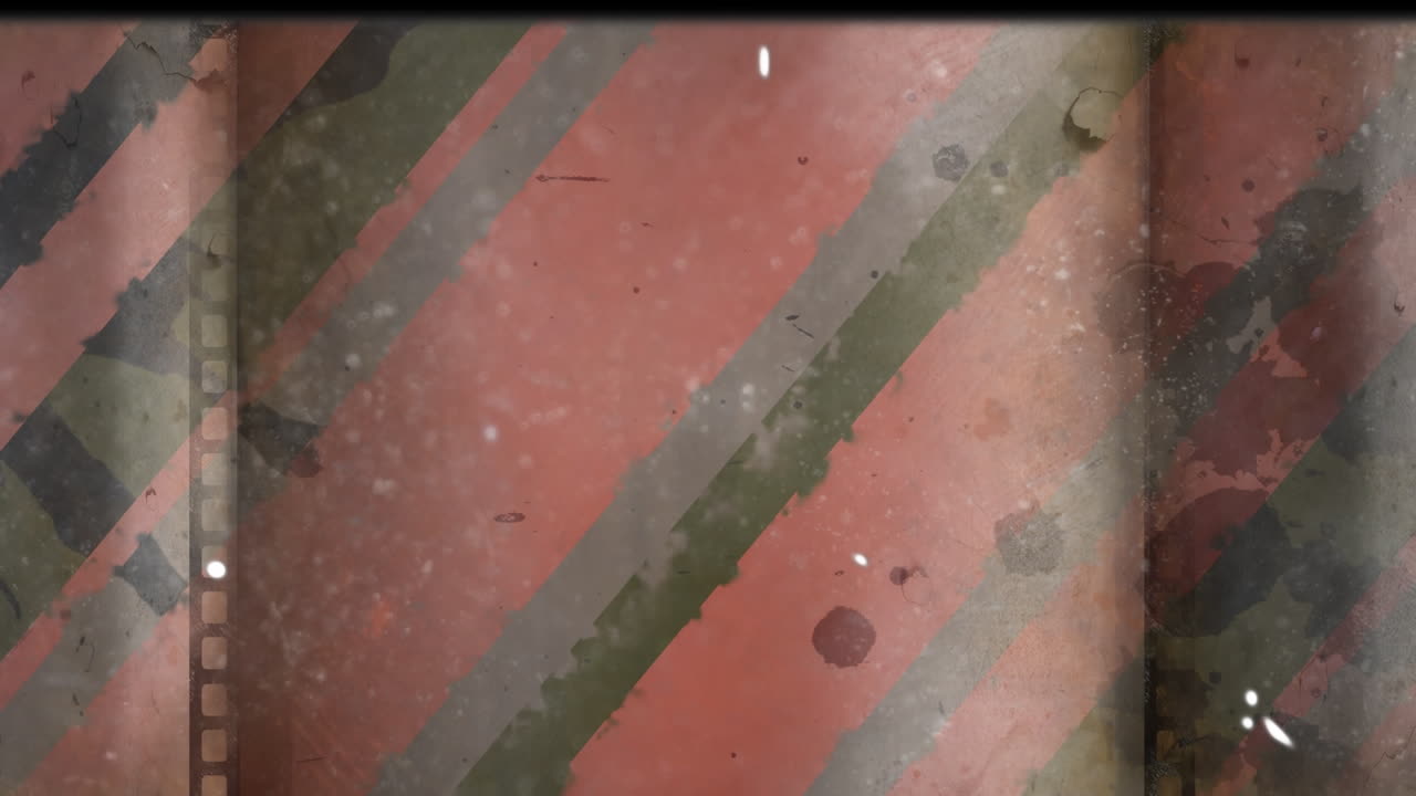 animación del carrete de cinta con fallo sobre las líneas rojas y verdes en el fondo