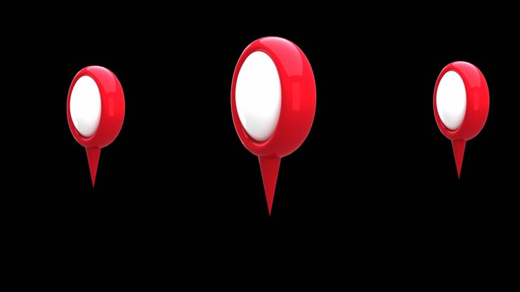 Map pin icons 4k