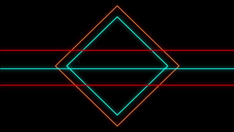 animación de formas geométricas coloridas sobre un fondo negro