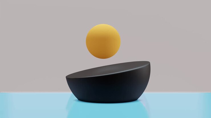 3D Rendered Motion Graphics Design with Abstract Shapes. Looped Animation with Seamless Pattern Objects