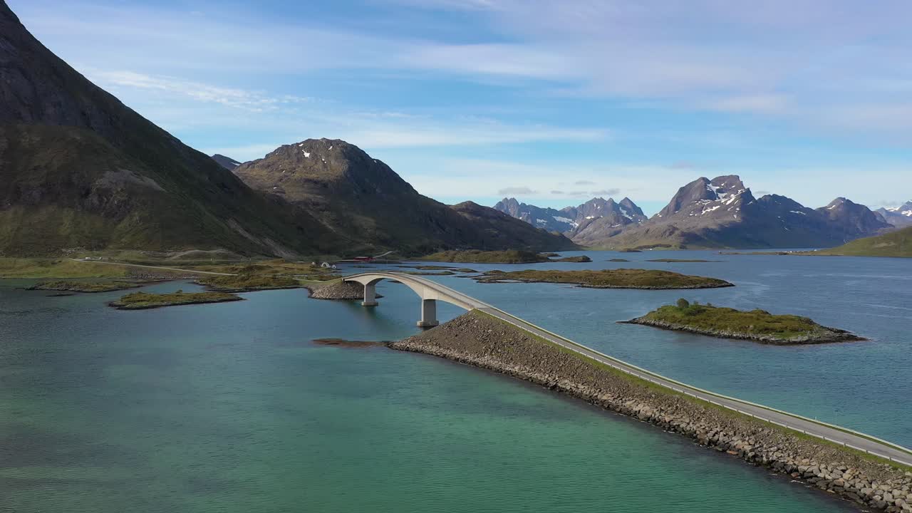 Fredvang Bridges Panorama isole Lofoten