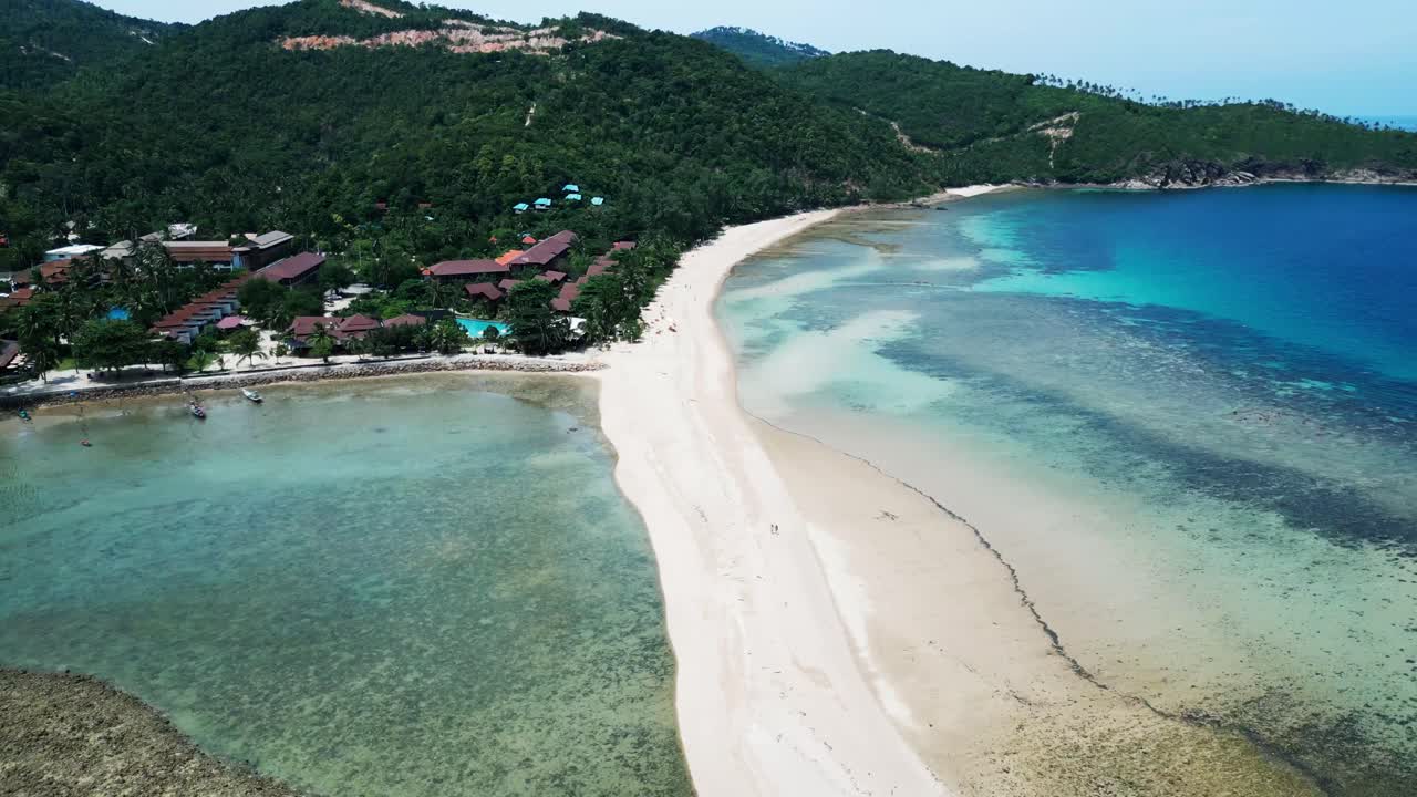 태국의 koh nang yuan 해변, phangan 섬, 동남아시아 여행