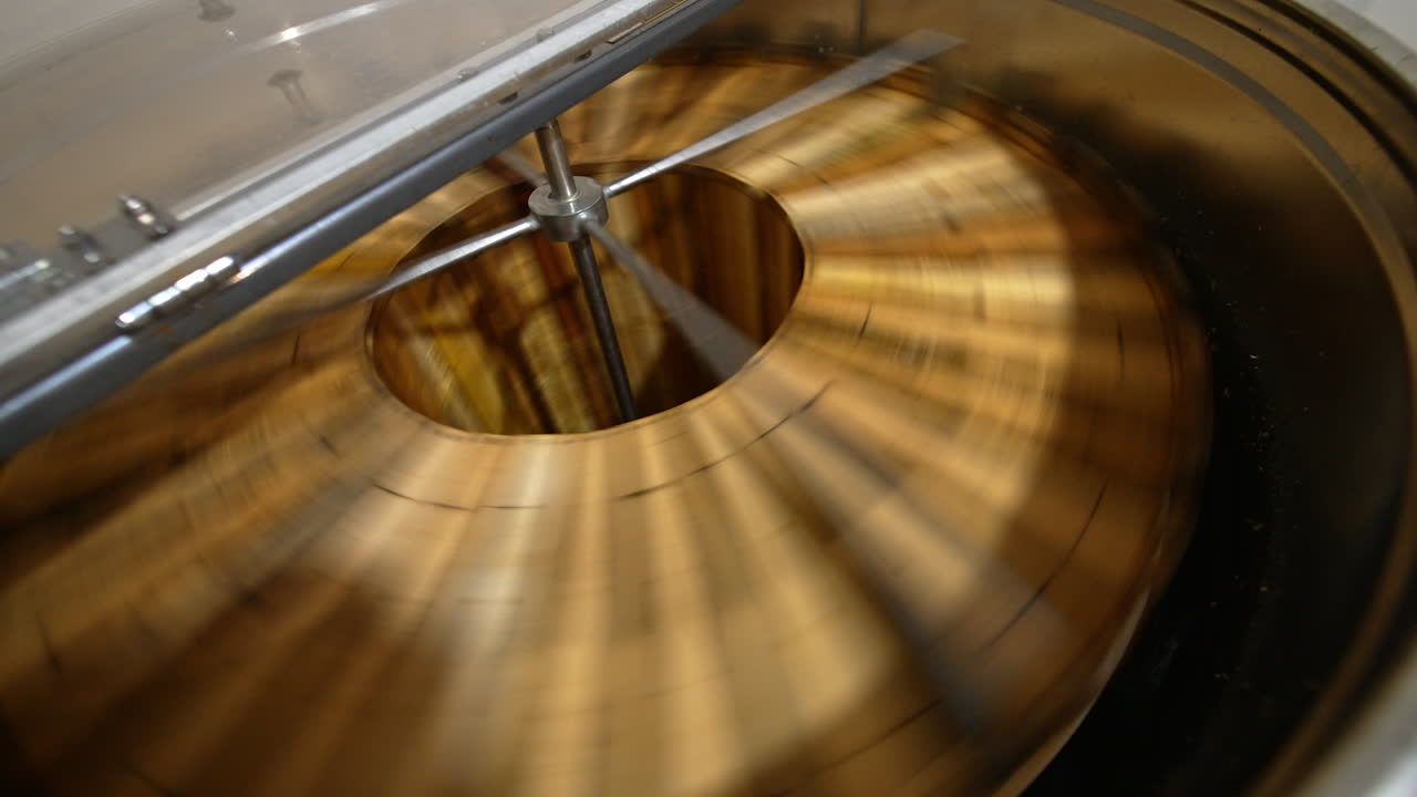 Honey Extractor in Operation