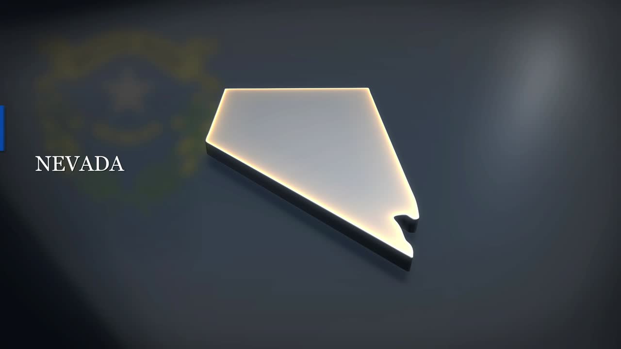 네바다의 3d 애니메이션 지도