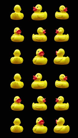 yellow rubber duck in vertical