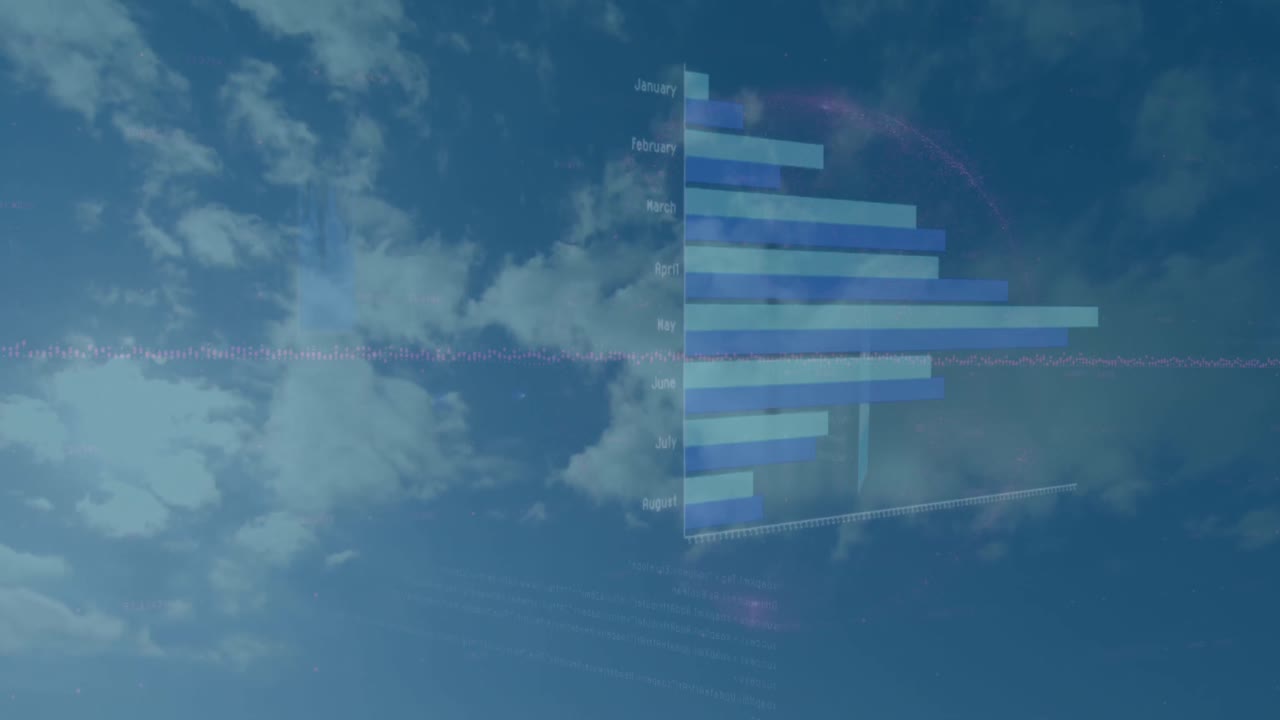 animación de gráficos sobre la turbina eólica