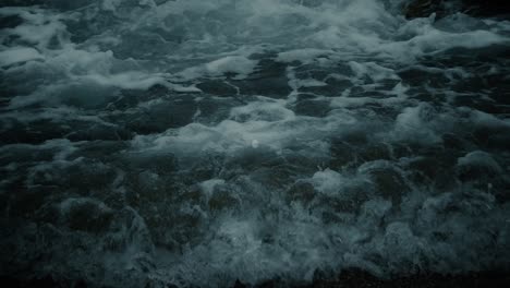 sea waves at night in slow motion