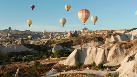 early morning hot air ballooning at goreme cappadocia, turkey