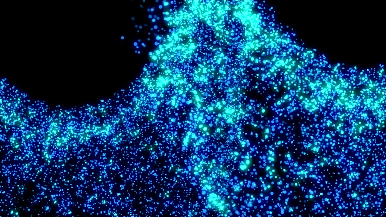 루프 입자 파란 별 추상 빛 운동 배경