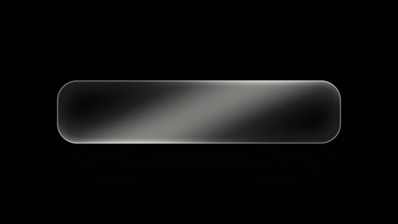 Minimalistisk glasmorfisme grafik i nederste tredjedel på sort baggrund