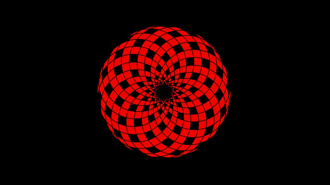 4K video model stroboscopic and hypnotic effect, in 16: 9 video format.