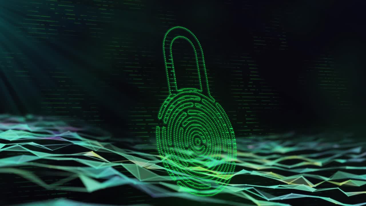 icono de candado de seguridad contra un fondo negro