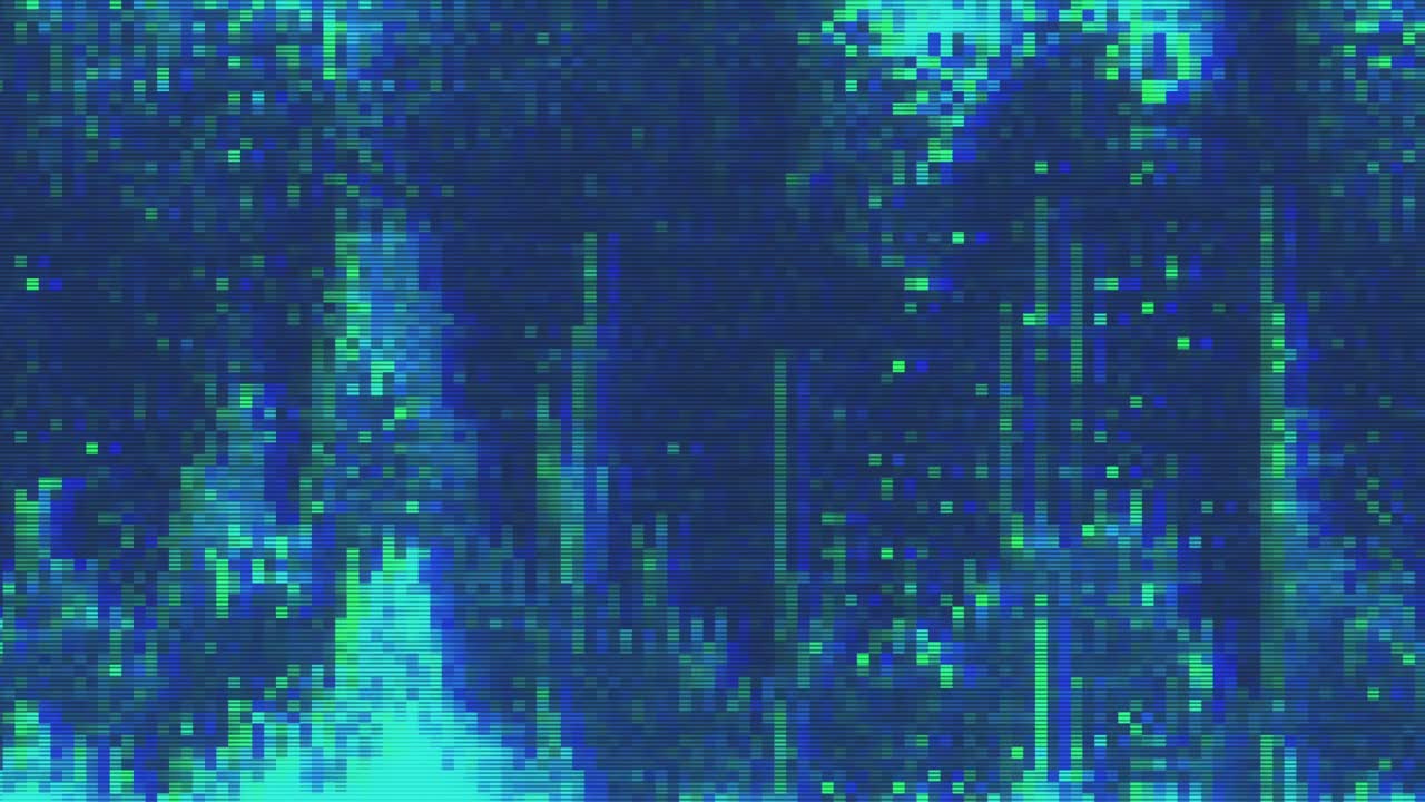 diseño único abstracto animación digital ruido de píxeles error de fallo daño de video