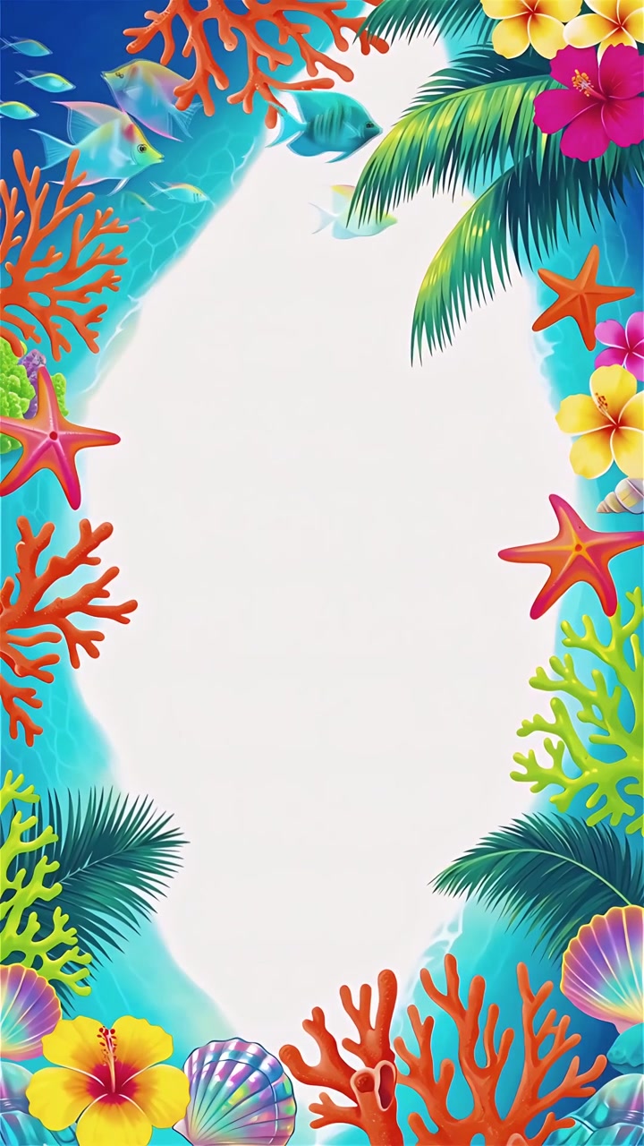 Tropical Summer Background Animation 4K