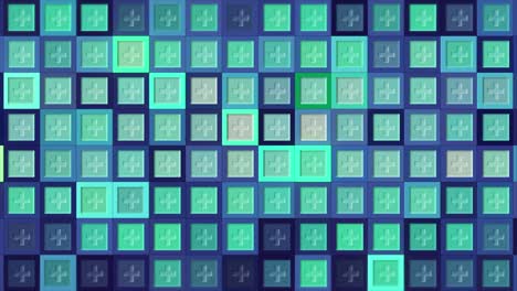 abstract geometric pattern with squares in blue and green colors