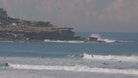 a surfer manages to catch a huge wave in sydney australia
