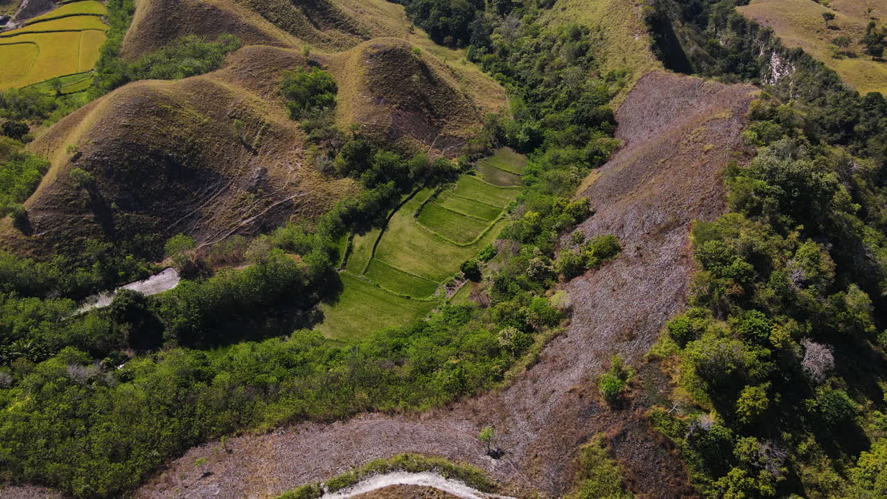colinas y campos de terrazas en las islas de sumba, east nusa tenggara, indonesia
