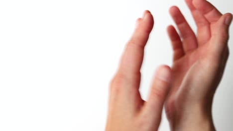 hands clapping expressing appreciation. hand gestures. white background