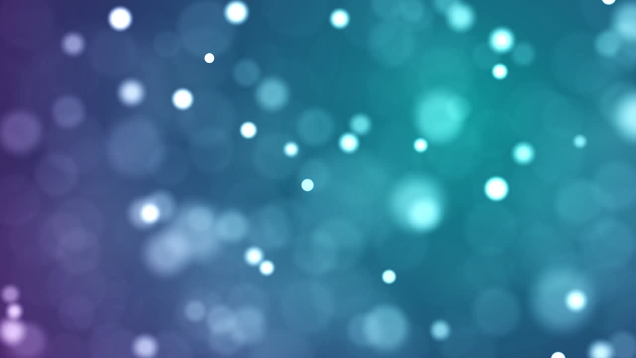 fondo de navidad de resolución 4k, partículas gruesas en fondo turquesa, granos cayendo lentamente - video de stock