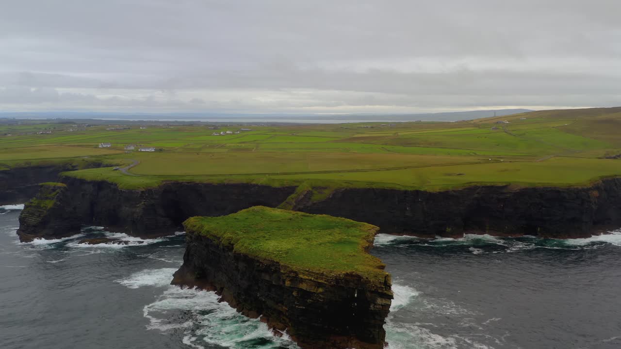 Dramatic Cliffs of Moher and Sea Stack in Ireland