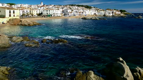 panoramic view of "calella de palafrugell".time lapse.