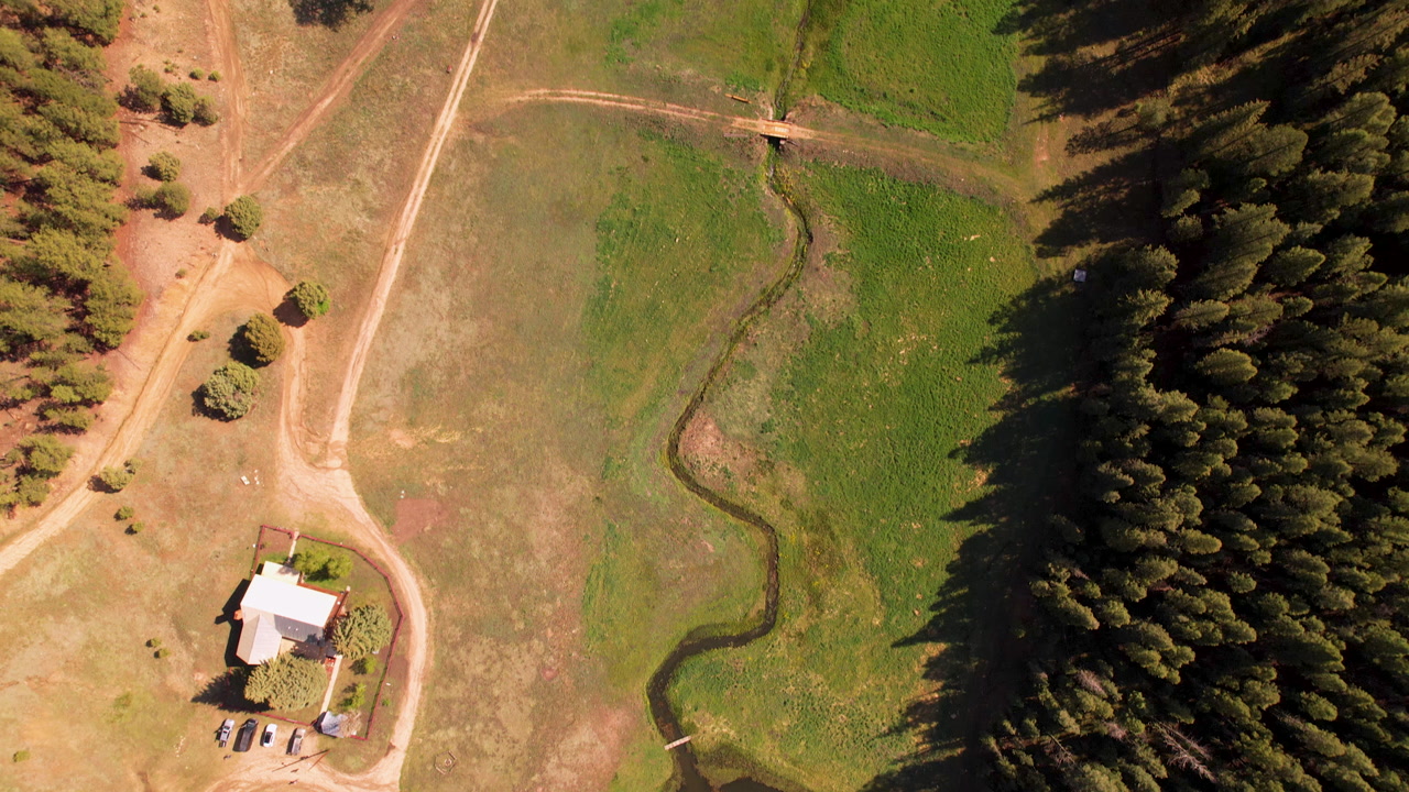 Rangers house Pecos Wilderness Santa Fe National Forest United States of America nature aerial drone