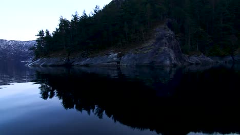 boating-in-the-fjords-surrounding-Bergen,-Norway