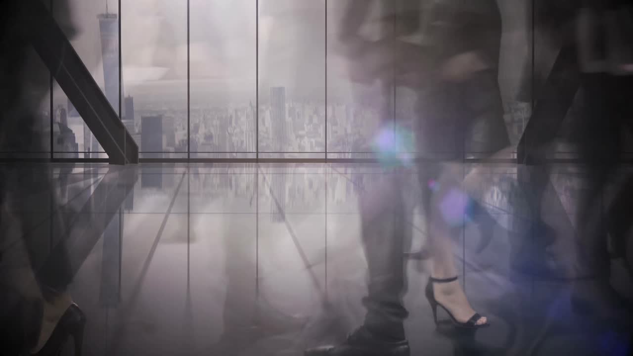 바쁜 날 사무실에서  ⁇ 고 있는 사업가들 4k