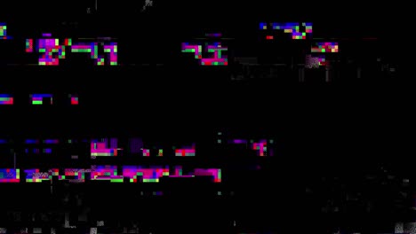 4k loop animation of no signal old vintage tv. static color noise. glitch error video damage