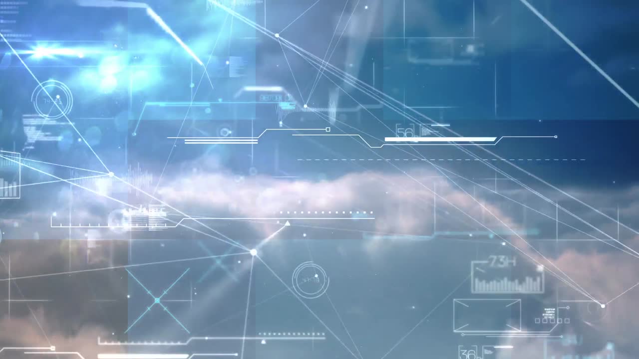 인터페이스 화면의 디지털로 생성된 비디오 4k