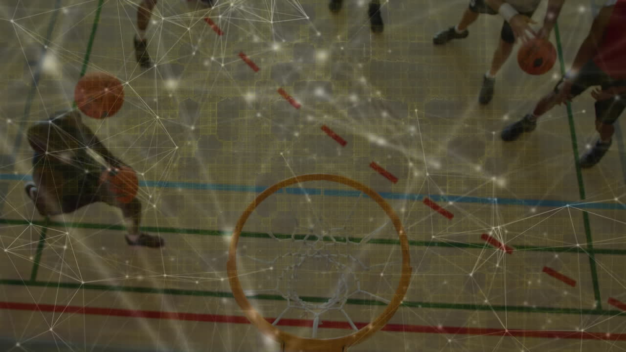 남성 농구 선수들의 다양한 그룹에 대한 연결 네트워크의 활성화