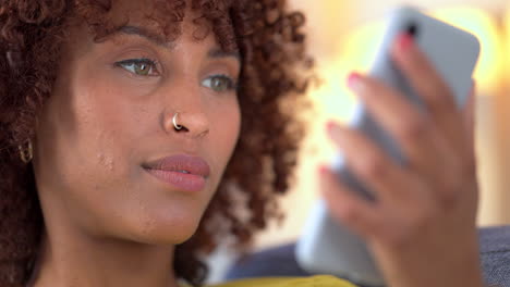 face of a woman on a video call