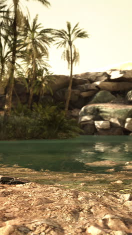 desert oasis scene