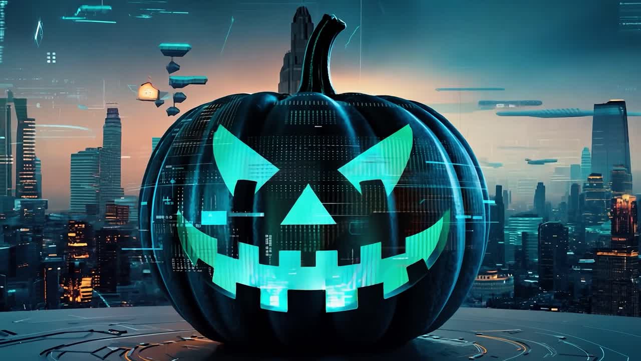 La zucca di Halloween Cyberpunk