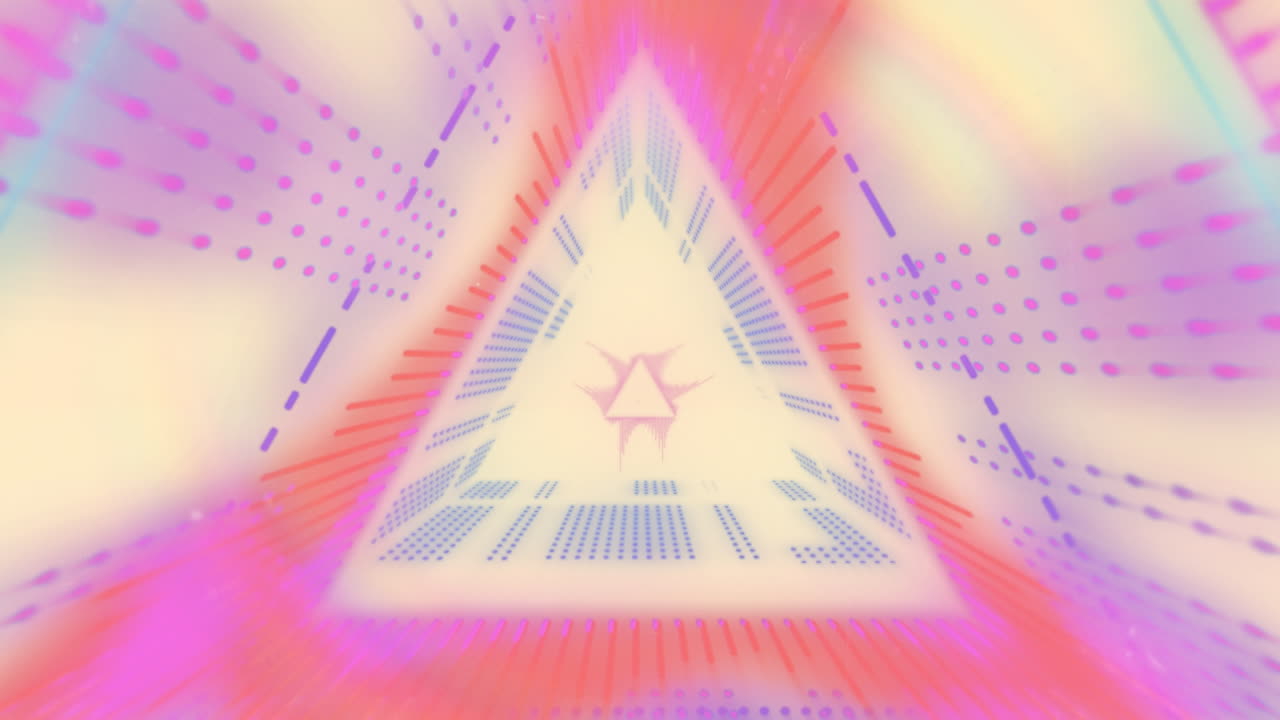 ⁇ 색 배경 위에 분홍색 기하학적 빛나는 모양의 애니메이션
