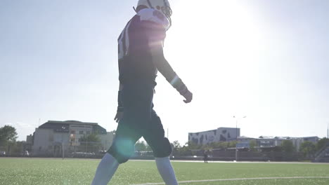 american football player on the field