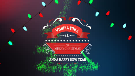 Illustration-of-christmas-greeting-with-christmas-lights