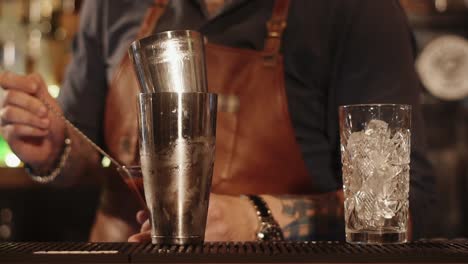 bartender making a cocktail