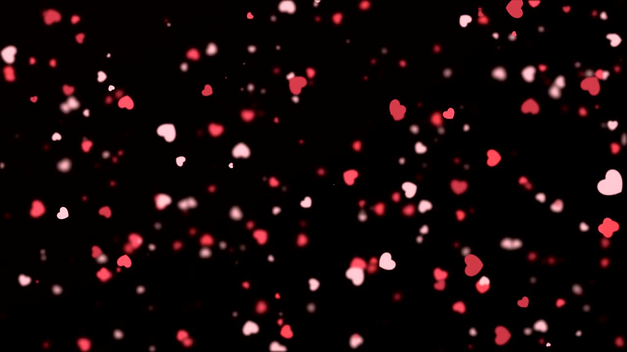 바람에 불어오는 심장의 원활한 루프 애니메이션