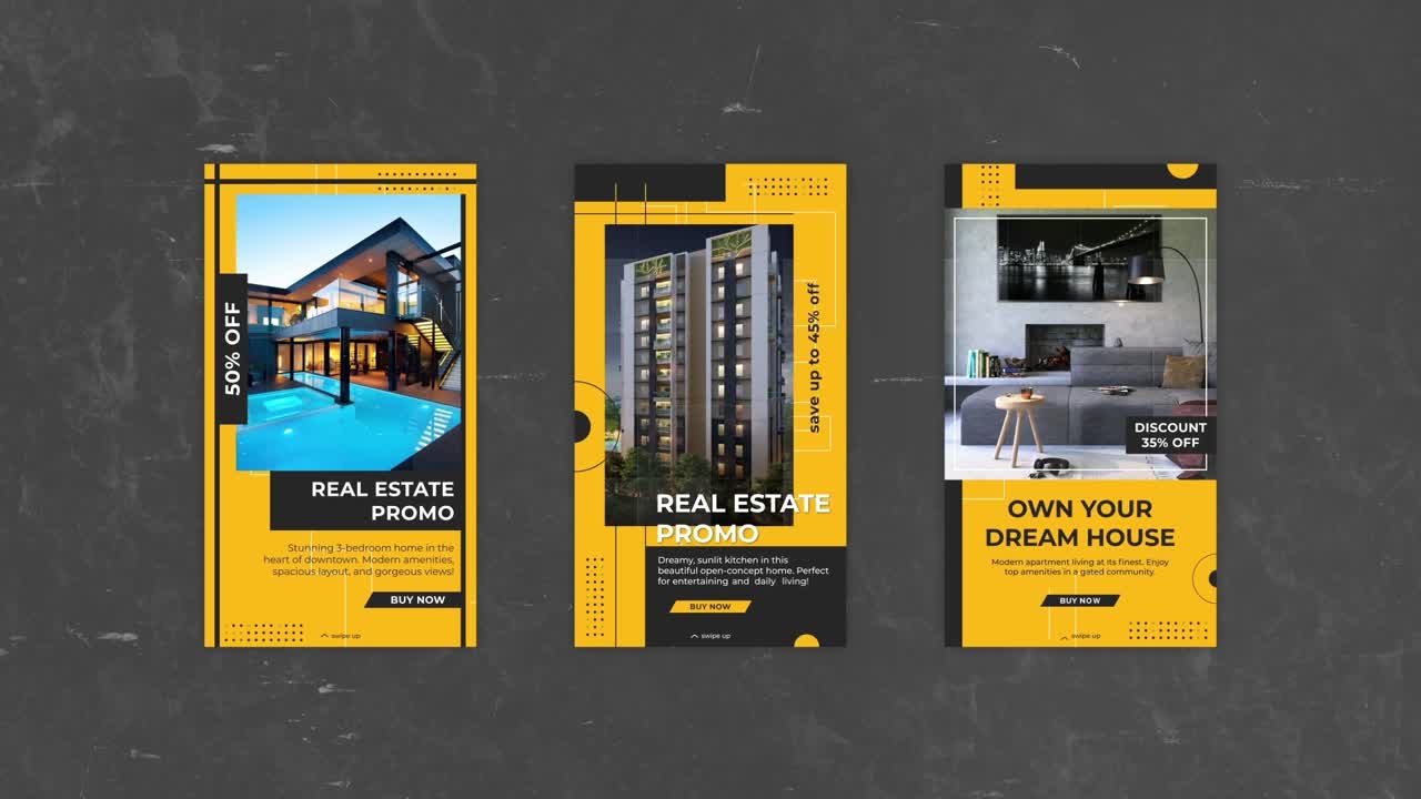 Un promo reel pulito progettato per presentazioni immobiliari