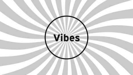 animación de vibraciones texto sobre rayas de fondo