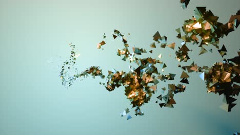 fondo geométrico abstracto con triángulos dorados