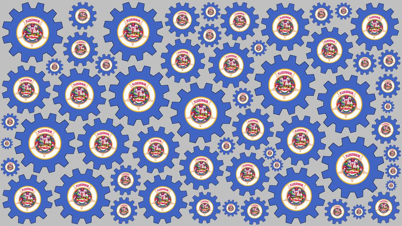 미네소타 주 발 기어 회전 배경