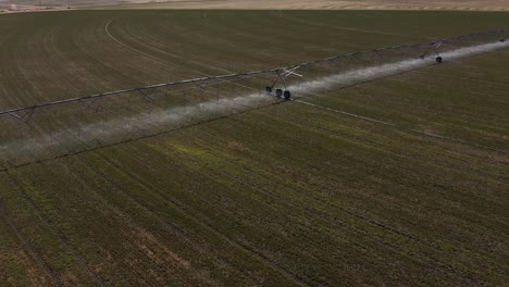 pivot point irrigation system in full operation