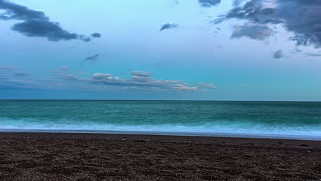 dreamy long exposure coastal sunset time lapse, cloud transformations