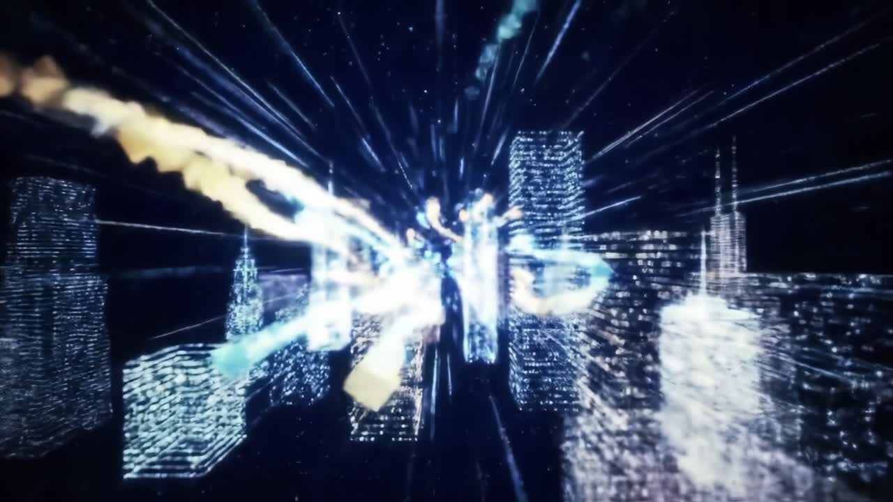 A Dazzling Journey Through Neon Lights and Urban Landscapes, Capturing the Energy and Motion of a Vibrant Cityscape with a Futuristic Atmosphere