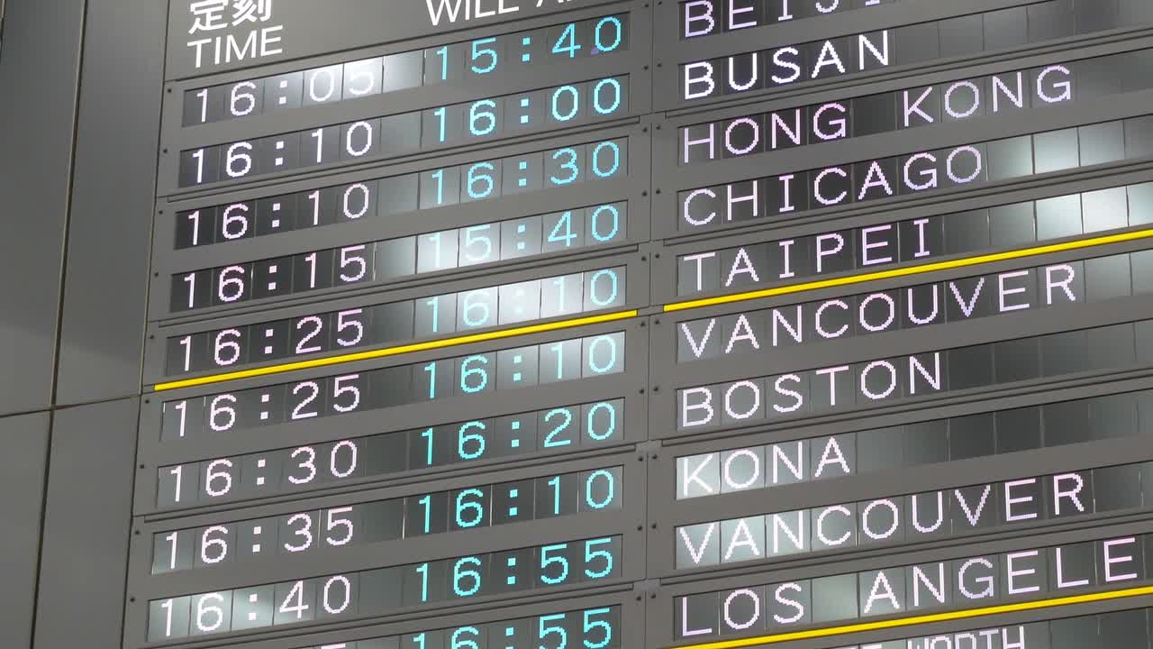 공항 의 전기적 인 전보판 - 위로 기울어