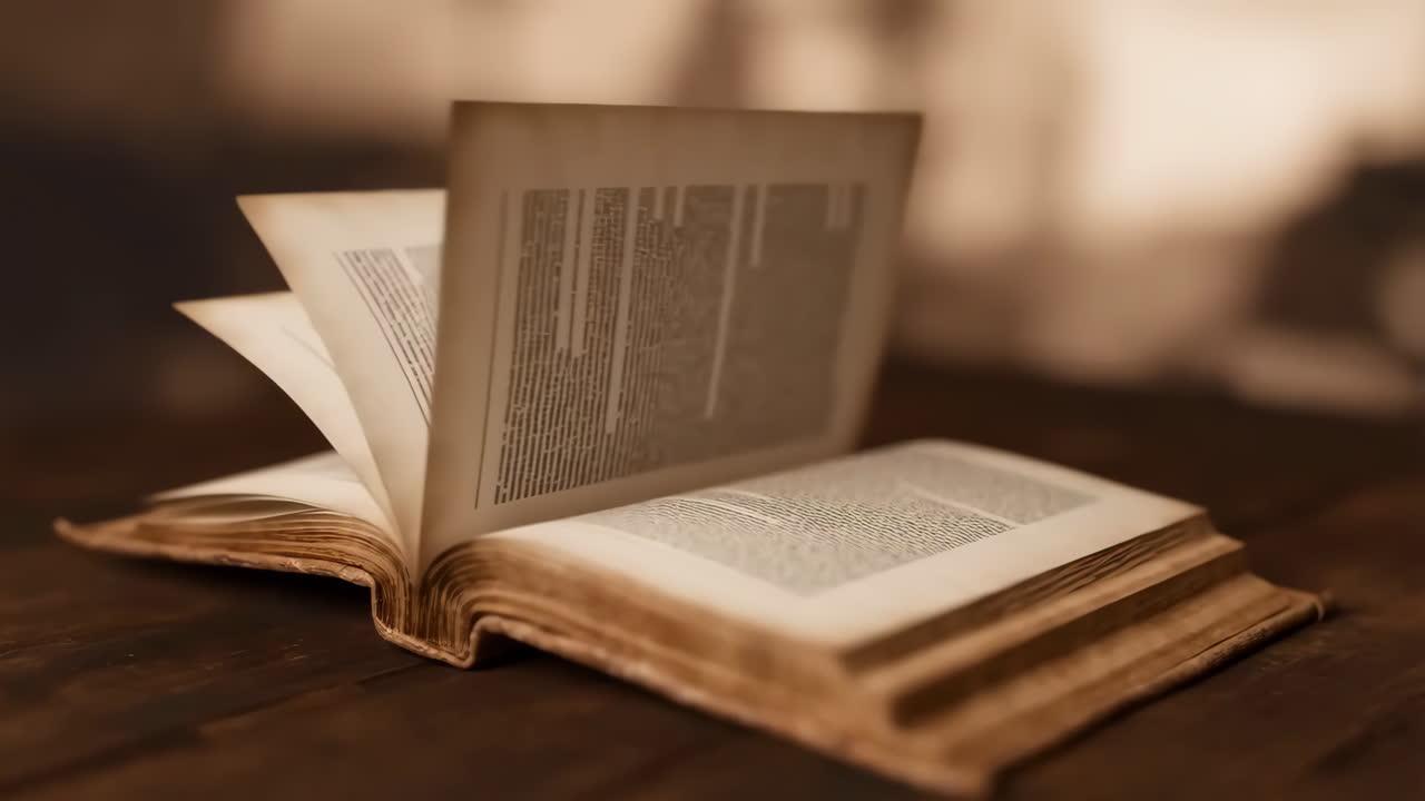 Un vecchio libro aperto