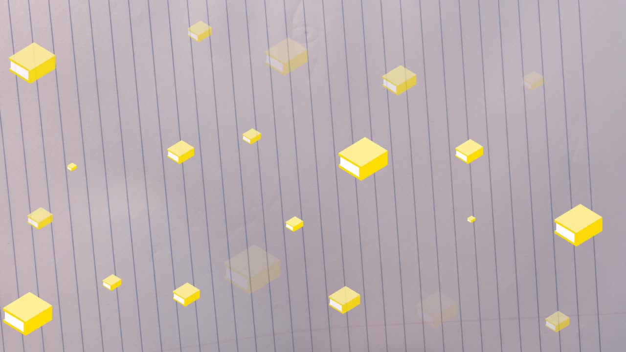 학교 아이템 아이콘의 애니메이션이  ⁇  배경에 움직입니다.