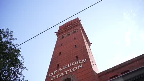 estación de dearborn estación de tren icónica de chicago, illinois